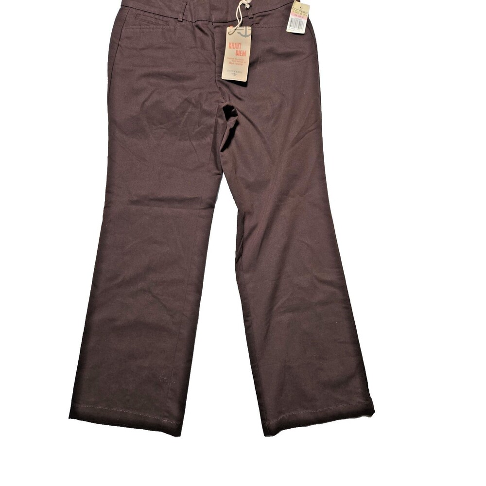 NWT Women's Dockers Metro Trouser Khaki Diem Brown Denim, Size 10P M